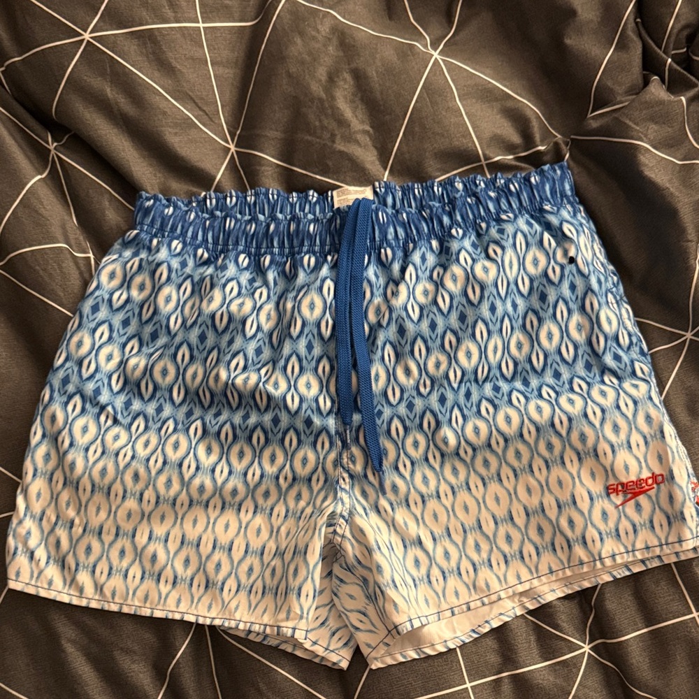 Speedo Blue and White Athletic Men's Shorts